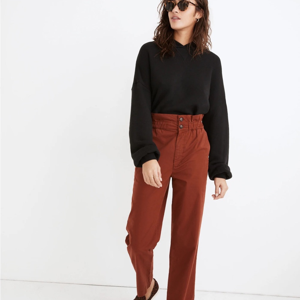 Madewell High-Waisted paper bag tapered pants